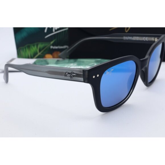 Maui Jim Shore Break MJ 822-02MG Black Cat Eye Sunglasses Blue polarized Lens - Picture 3 of 6